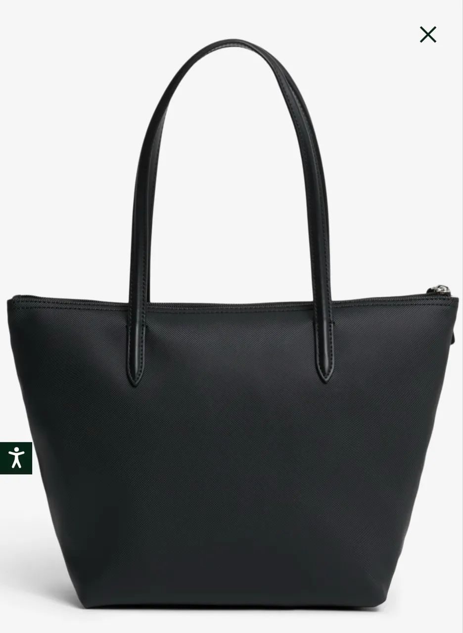 Bolsa tote Lacoste L 12.12 concept preta  - Foto 4