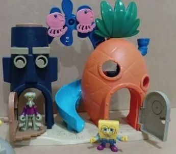 Kit casa do bob esponja + submarino imaginext - Foto 2