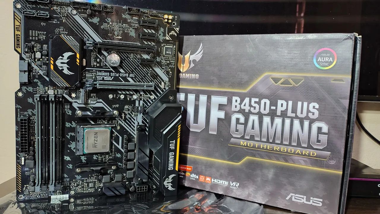 Placa mãe Asus TUF B450 plus gaming BIOS original de fábrica  