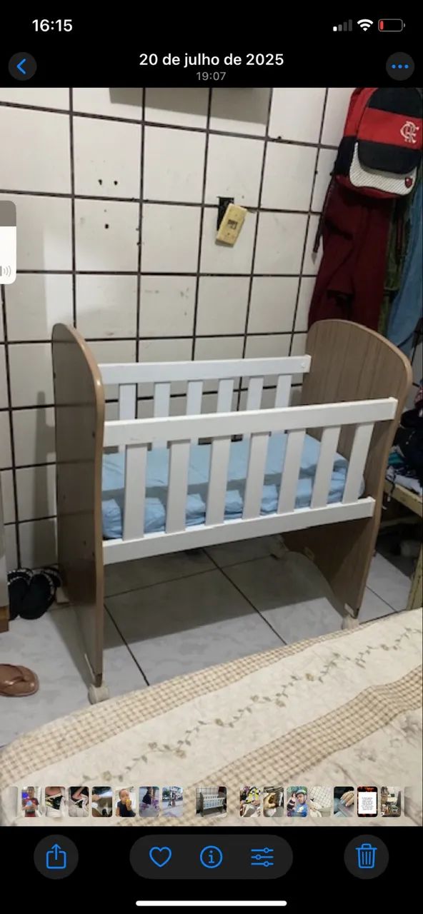Mini berço com colchão