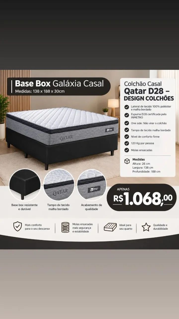 Cama box casal 