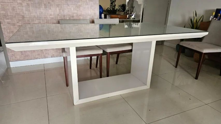 Mesa de jantar em laca com 6 cadeiras - Foto 3