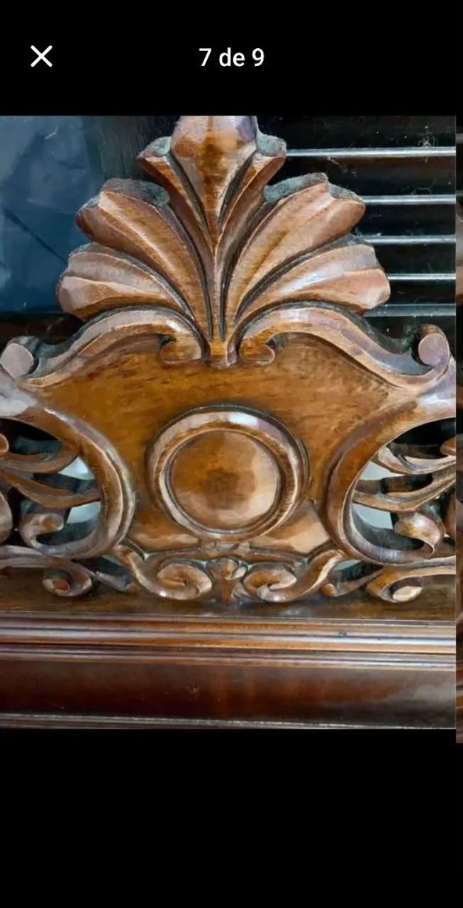 CAMA D3 CASAL EM CEREJEIRA  ESCULPIDA  - Foto 3
