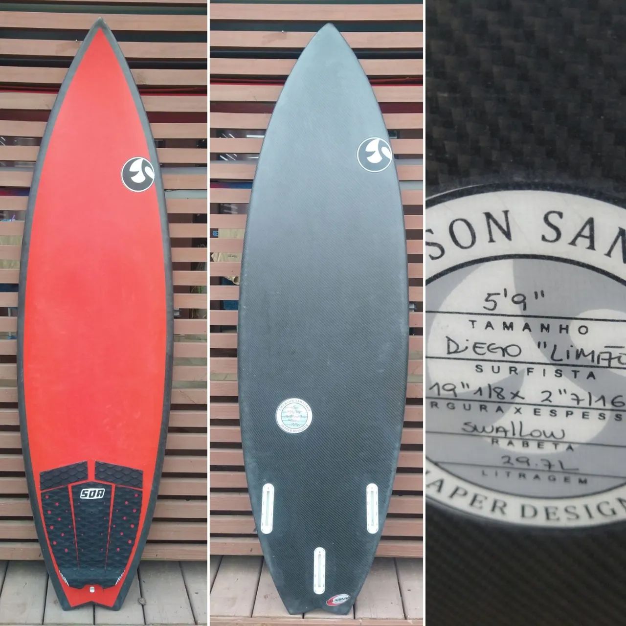 Prancha BOTTOM CARBON SEMI nova 