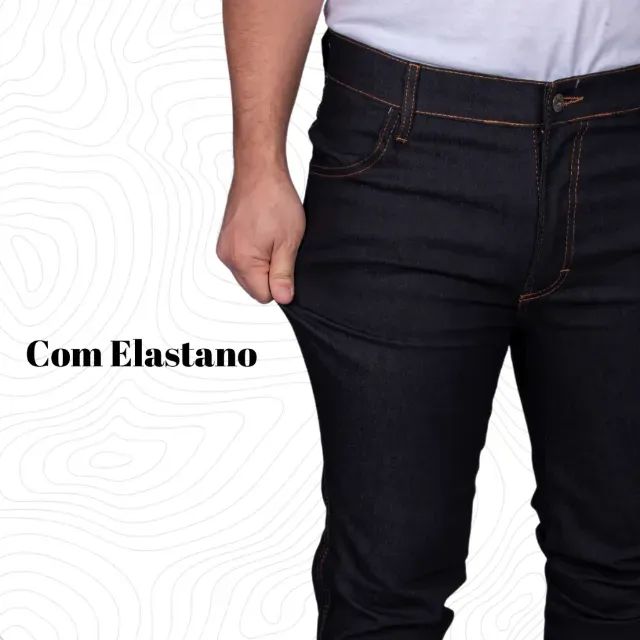 Calça Jeans Masculina Plus Size com Elastano: tanho disponível:56 - Foto 3
