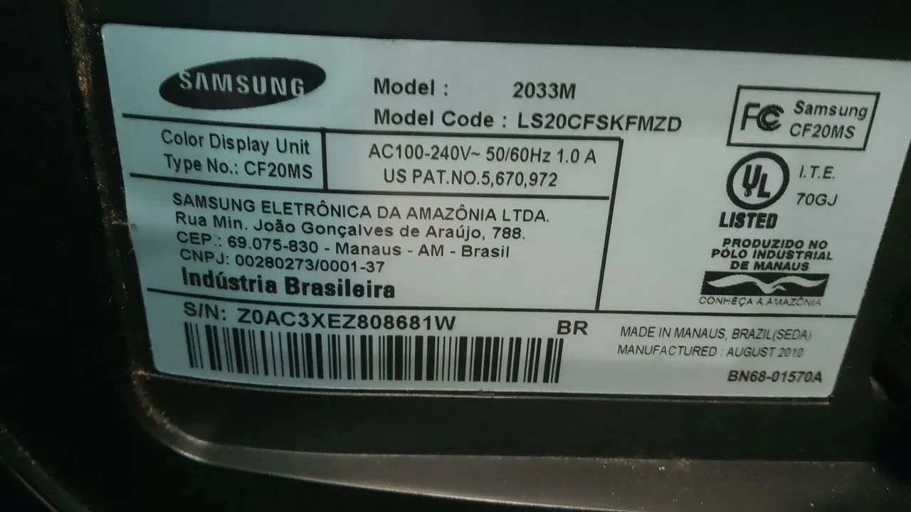 Monitor e tv sansumg analógica 20 polegadas. - Foto 2