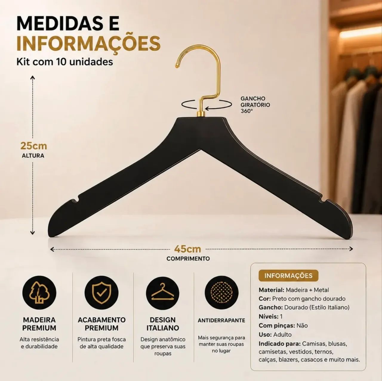 Cabides de luxo  - Foto 3
