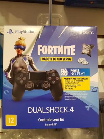 Controle de play 4 sony com brindes para fortnite