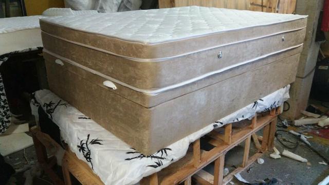 Cama casal / viuva completa box baú e colchão - Foto 3