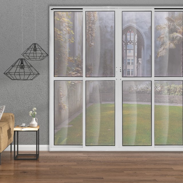 Porta Sacada Quatro Folhas Alumínio branco - Foto 2