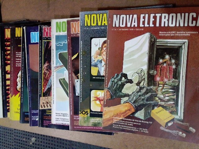 Coleção de revistas antigas de eletrônica Nova Eletrônica. - Cód. 479 -