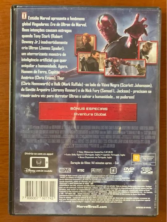 DVD VINGADORES - A ERA DE ULTRON - Foto 2