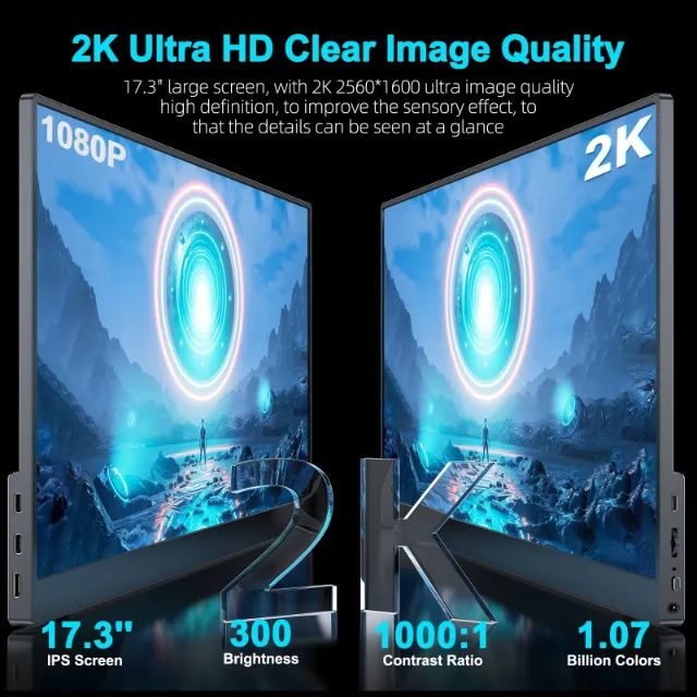 Uperfect Monitor Portátil  Ips De 17,3 2k 144hz - Foto 3