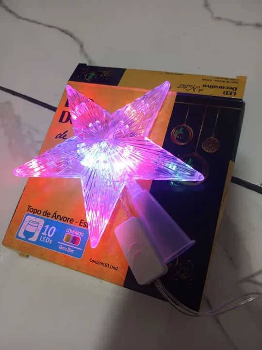 Estrela de Natal Iluminada - LED Colorido - Foto 2