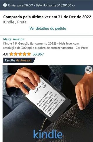 Kindle 11ª Geração (lançamento 2022) – Mais leve, com resolução de 300 ppi  e o dobro de armazenamento - Cor Preta