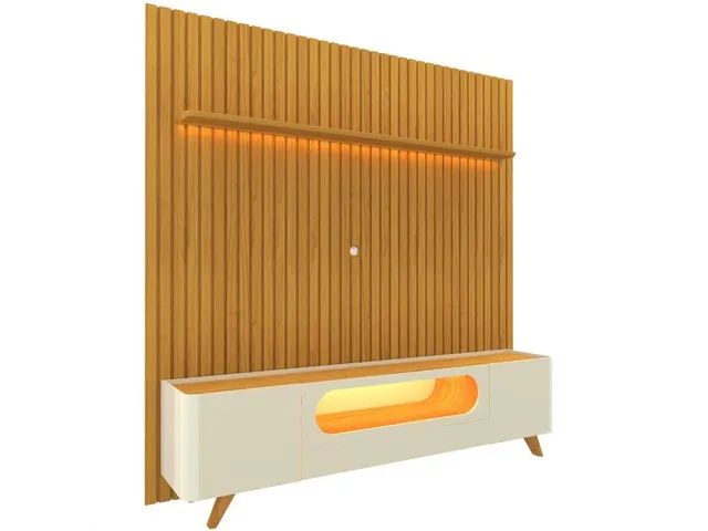 Rack com Painel Nobre 85? - Naturale/Off White l65 - Foto 2