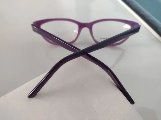 óculos (armação) acetato roxo e lilás  - Foto 5