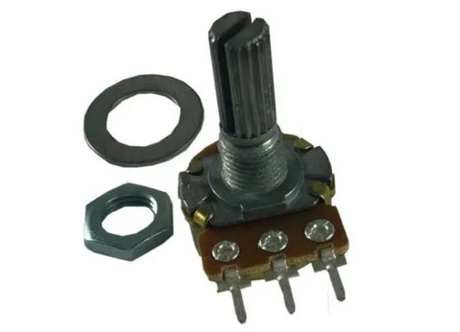 Potenciômetro 100k Linear Eixo Estriado 15 Mm Wh148 B100k  KIT 2 Unidades   COD-CP586  - Foto 3