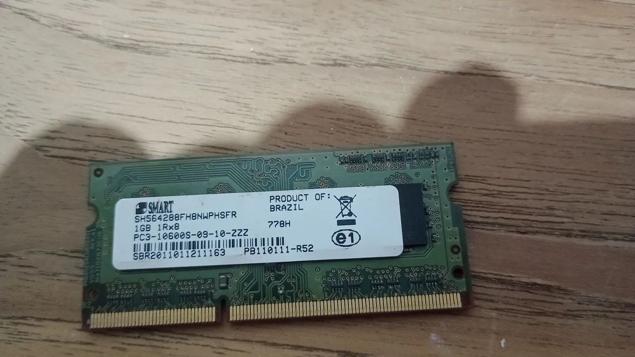 Memória 1GB 10600S DDR3 - Foto 2