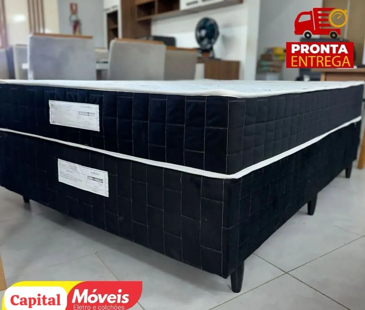 Cama Box Casal Topázio MOLAS ENSACADAS SUPER OFERTA 
