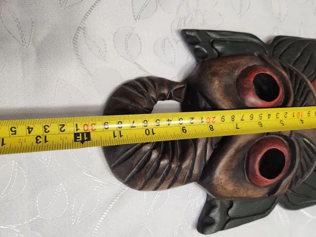 Trio de máscaras em madeira maciça  importadas  - Foto 2