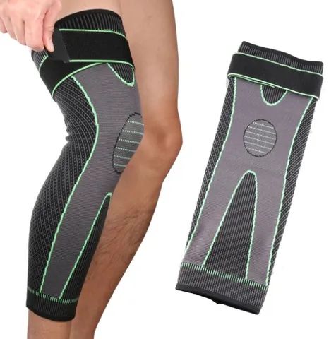 meia de compressao com velcro le-6106 it-blue 46cm - Foto 2