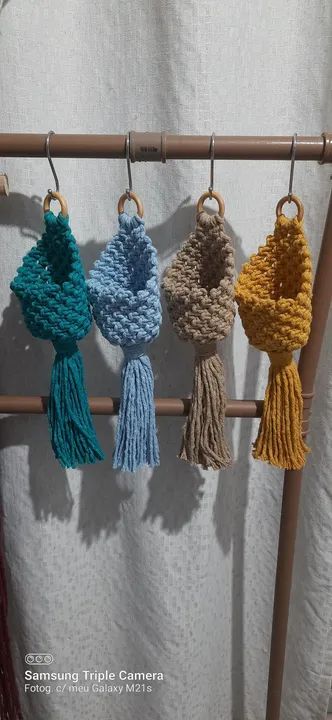 Porta treco em macrame