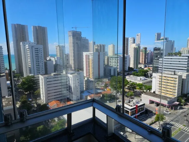 Domingos Ferreira, 3 qtos, 2 vagas garagem, vista para o mar, andar alto