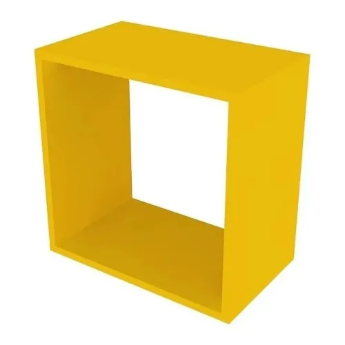 NICHO EM MDF NA COR AMARELO 30 X 30 X 20