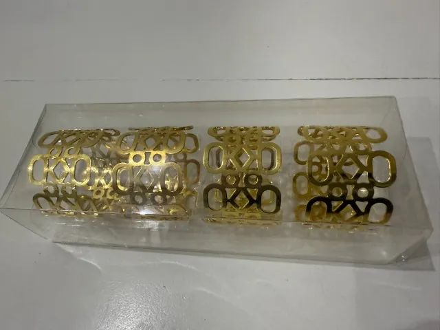 KIT Porta Guardanapo Dourado 4 unidades - Foto 2