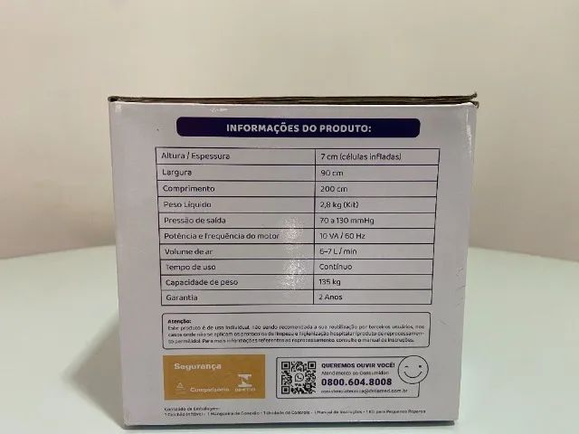 Colchão Pneumático para Tratamento de Escaras até 135 Kg Air Plus Dellamed - Foto 5