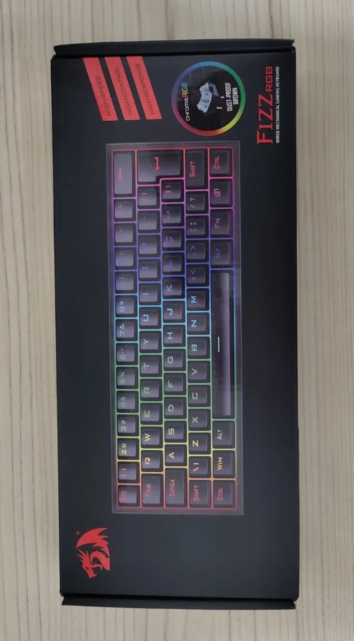 Teclado Mecânico Redragon Fizz RGB Black - NOVO - Foto 6