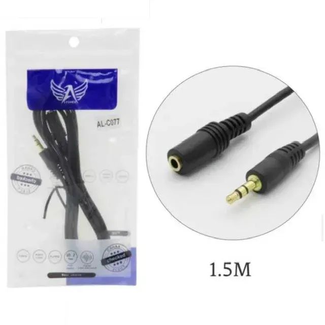 cabo p2 macho p2 femea de 1.5m 