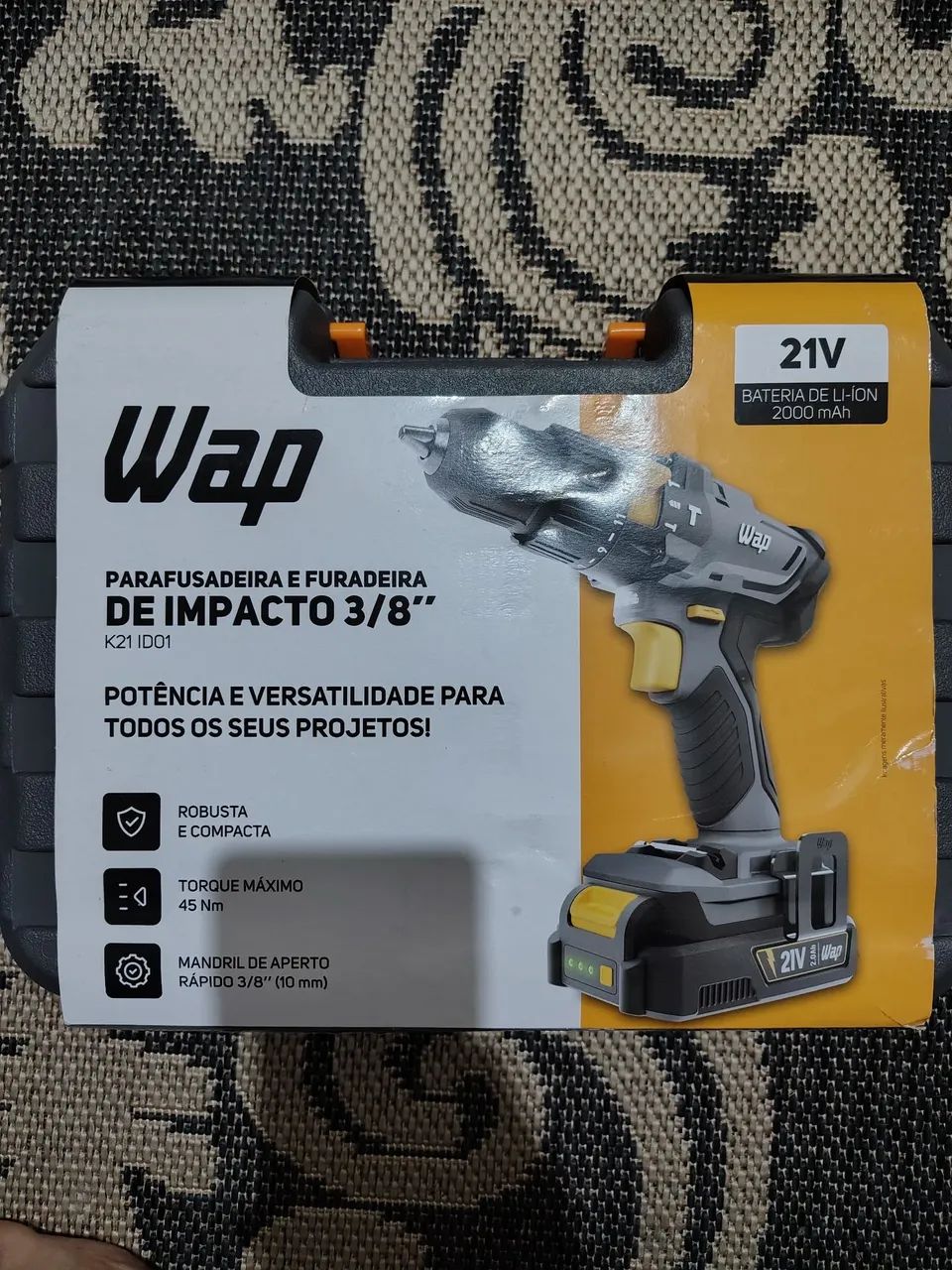 Parafusadeira e Furadeira de Impacto Wap 3/8'' 21V