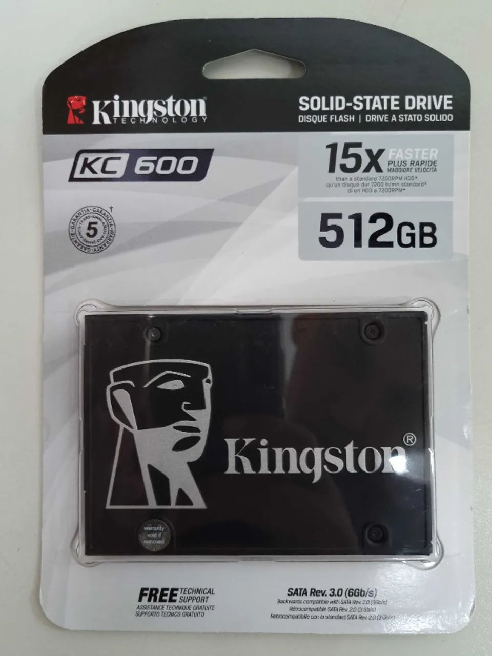 Ssd 512gb - 2.5 - Sata 3 - Kc600 Kingston Novo  - Foto 2