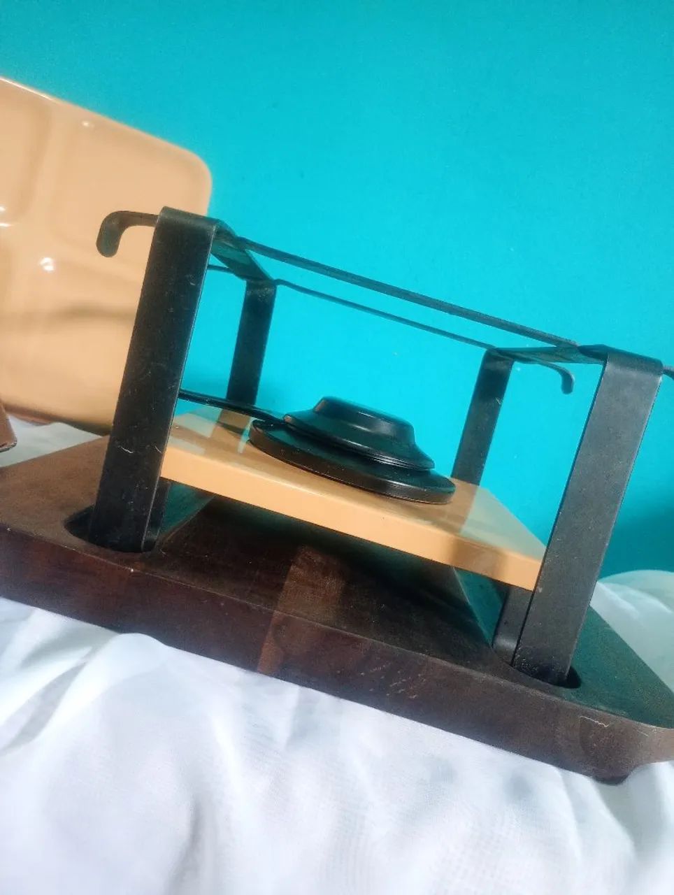 Racleteira Tropic art - Base em madeira e metal esmaltado <br> - Foto 3