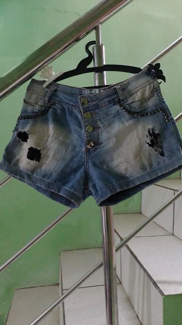 Short Jeans vestem 42 5 reais cada  - Foto 5