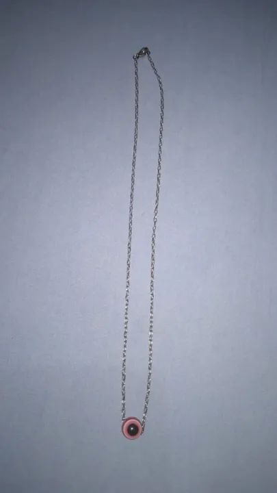 Colar de corrente com olho grego em aço inox  - Foto 2