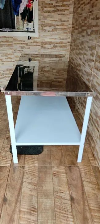 Mesa de aço inox para cozinha industrial