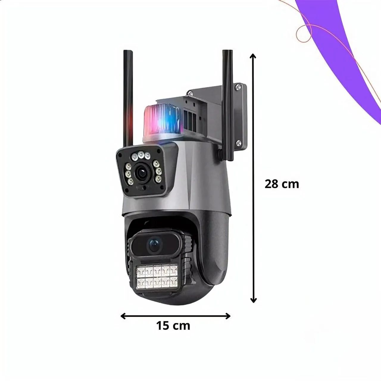 Câmera de Segurança IP 8MP Wi-Fi Visão Noturna - Foto 3