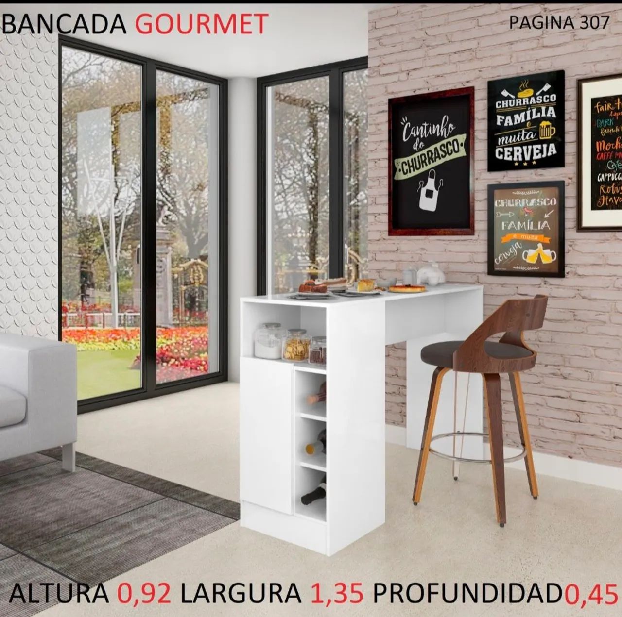 Bancada Gurmer super espaçosa 