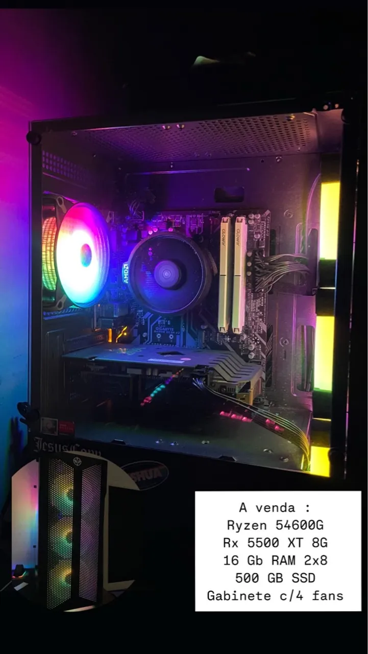 PC Gamer Ryzen 5 54600G + RX 5500 XT 8GB