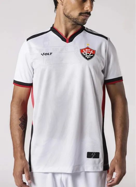 Camisa Masculina Jogo 2 Vitória 2024 Branca Volt  - Foto 2