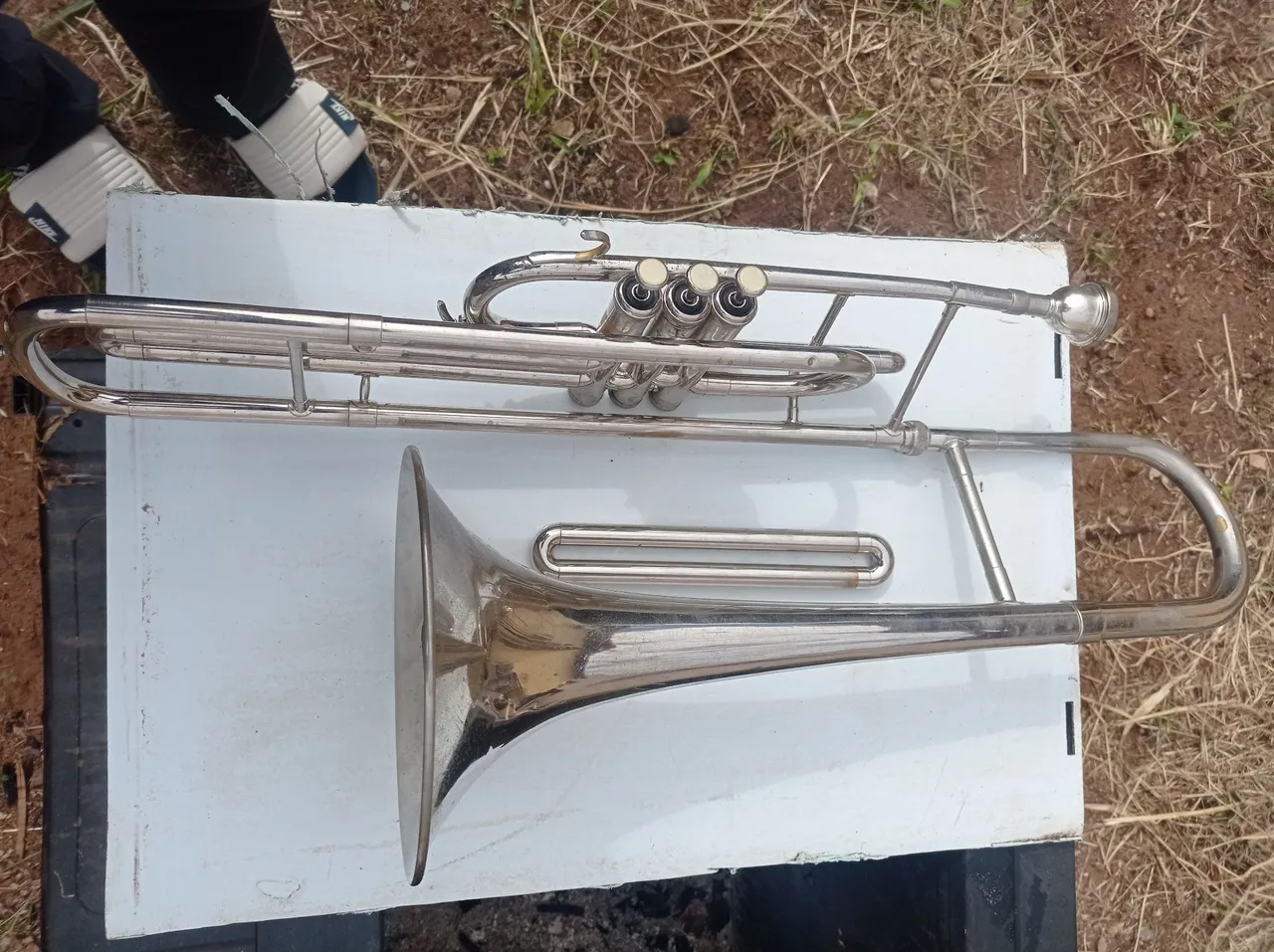 trombone pisto dó/sib weril e relíquia