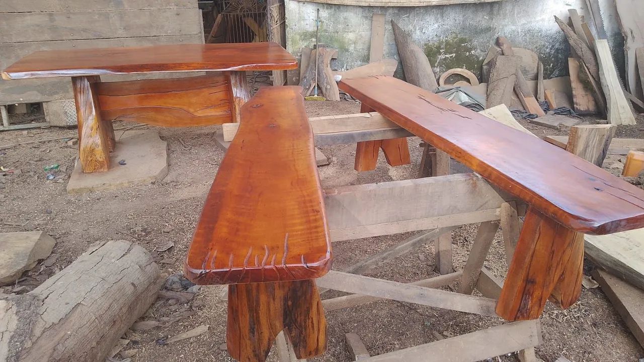 Mesa rústica 2m por 1m de largura  - Foto 3