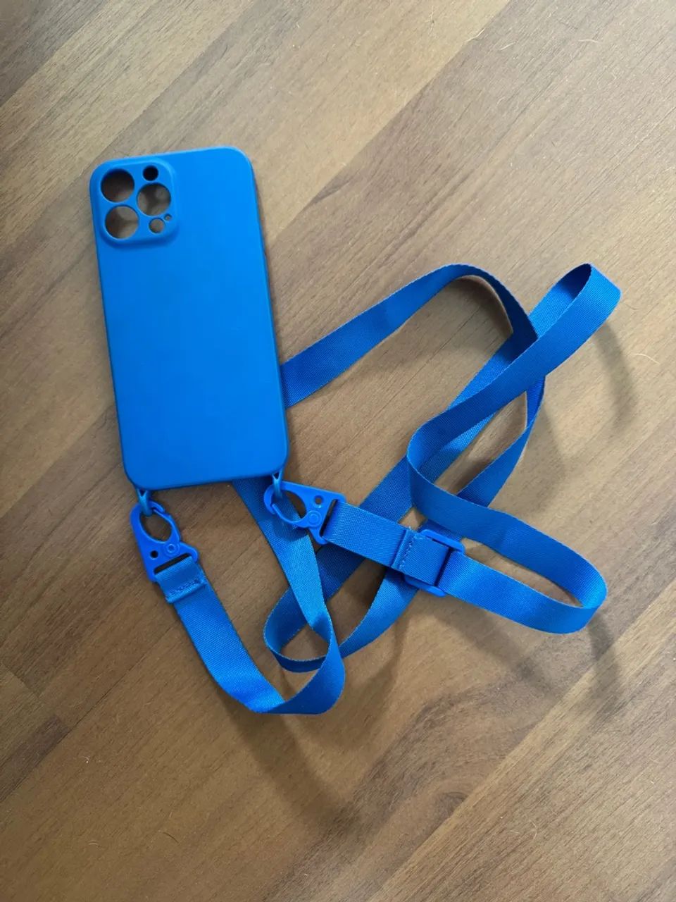 Capa para celular Azul com alça IPhone 13 Pro Max 