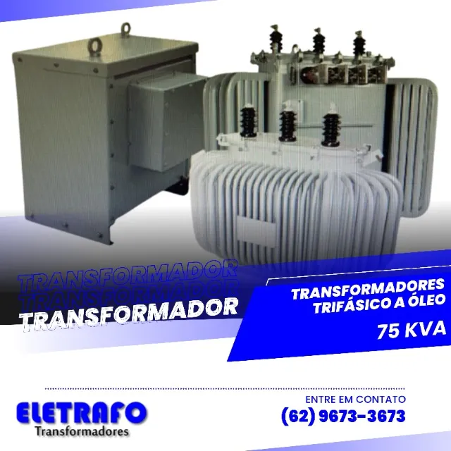 Transformador Trifásico a Óleo - 75 kVA Energia para Grandes Operações