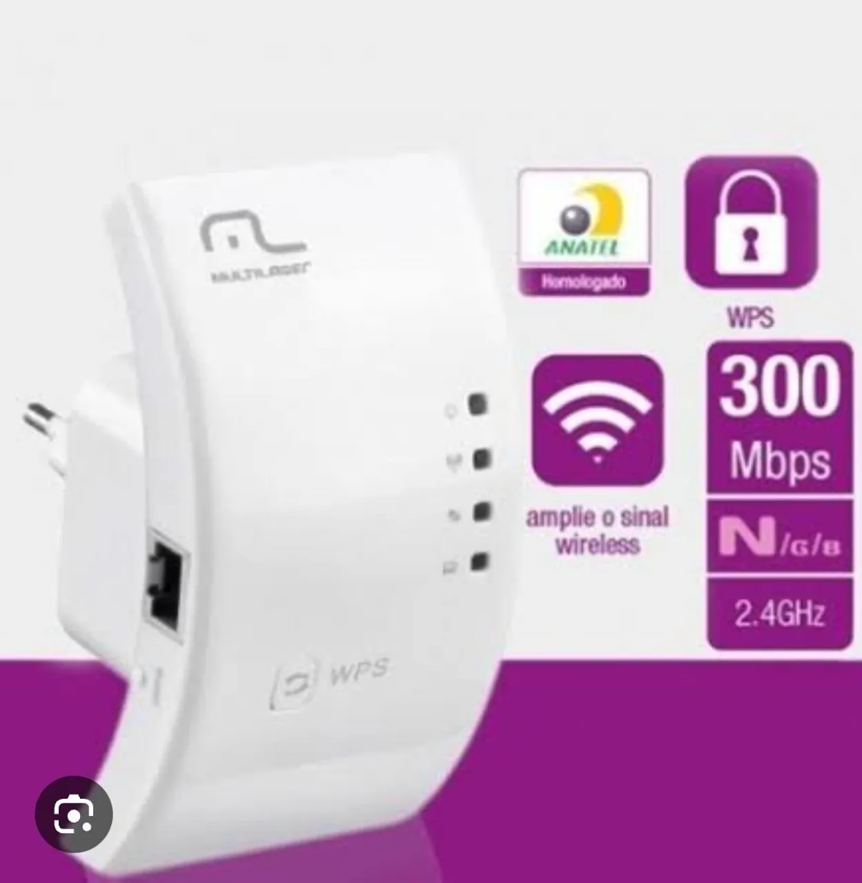 Vendo Repetidor Wi-Fi Multilaser.