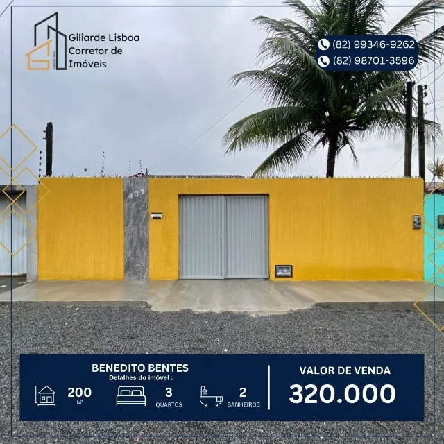 VENDO CASA NO BENEDITO BENTES
