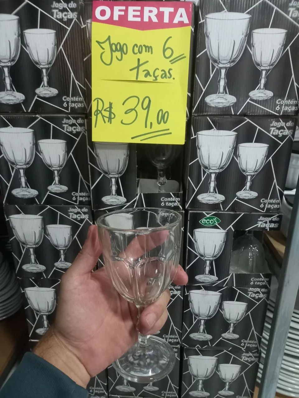 Jogo de Taças de Vidro - 6 Peças - Oferta! - Foto 2